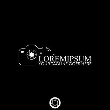 Line out Camera with capture icon logo design vector stock. Illustrazione stock