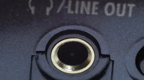 LINE OUT - microphone - macro Video stock 36240155