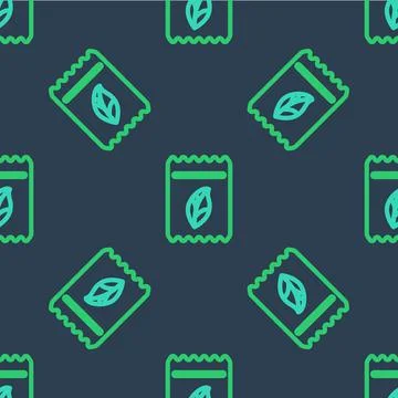 Line Pack full of seeds of a specific plant icon isolated seamless pattern on Stock Illustration