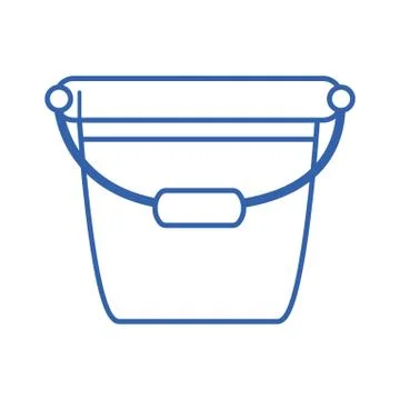 Line pail plastic object to clean house Stockillustratie