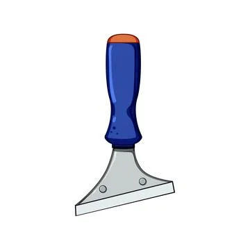 Line paint scraper cartoon vector illustration Ilustração Stock