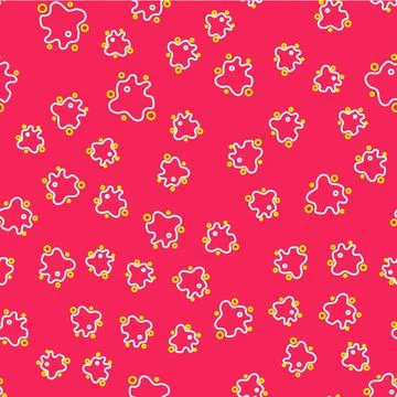 Line Paint spray icon isolated seamless pattern on red background. Vector Stock Illustration