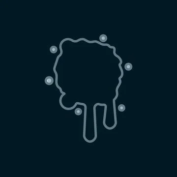 Line Paint spray icon isolated on black background. Flat filled outline sty.. Stock Illustration