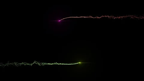 The Line With Particles That Will Explode Stock Footage 109698448