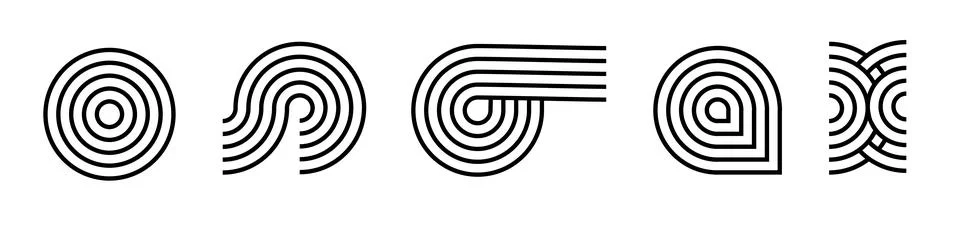 Line pattern Abstract shapes geometric elements. Architect design mid century イラスト素材