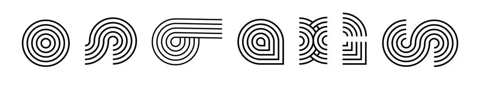Line pattern Abstract shapes geometric elements. Architect design mid century Stockillustratie