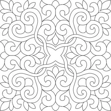 Line pattern design. Black and white vector illustrations. Coloring page Stock Illustration