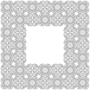 Line pattern design. Black and white vector illustrations. Coloring page Stock Illustration