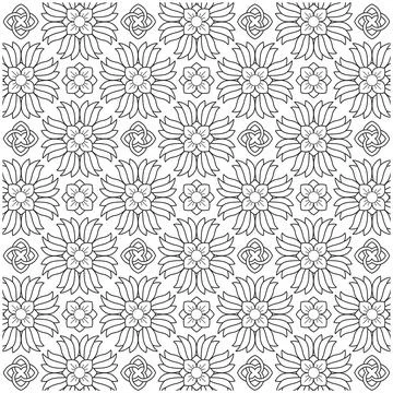 Line pattern design. Black and white vector illustrations. Coloring page Stock Illustration