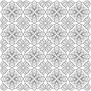 Line pattern design. Black and white vector illustrations. Coloring page Stock Illustration