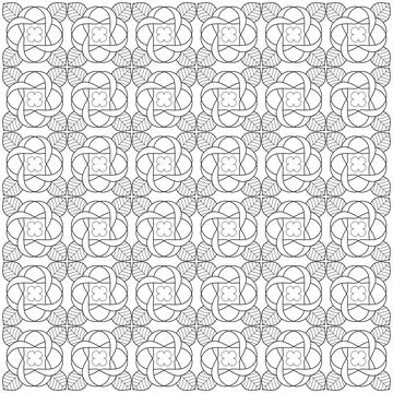 Line pattern design. Black and white vector illustrations. Coloring page Stock Illustration