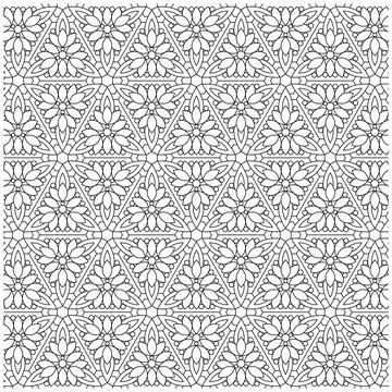 Line pattern design. Black and white vector illustrations. Coloring page Stock Illustration