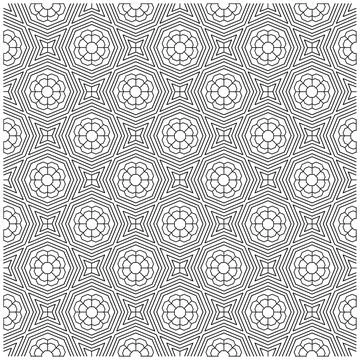 Line pattern design. Black and white vector illustrations. Coloring page Stock Illustration