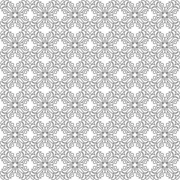 Line pattern design. Black and white vector illustrations. Coloring page Illustrazione stock