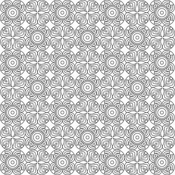Line pattern design. Black and white vector illustrations. Coloring page Stock Illustration