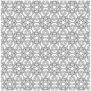 Line pattern design. Black and white vector illustrations. Coloring page Stock Illustration