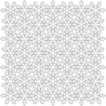 Line pattern design. Black and white vector illustrations. Coloring page Stock Illustration