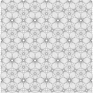 Line pattern design. Black and white vector illustrations. Coloring page Stock Illustration