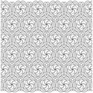 Line pattern design. Black and white vector illustrations. Coloring page Stock Illustration