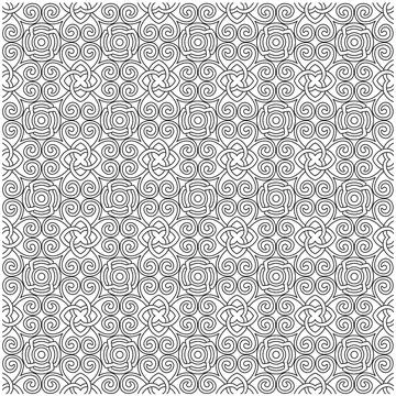 Line pattern design. Black and white vector illustrations. Coloring page Stock Illustration