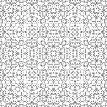 Line pattern design. Black and white vector illustrations. Coloring page Stock Illustration