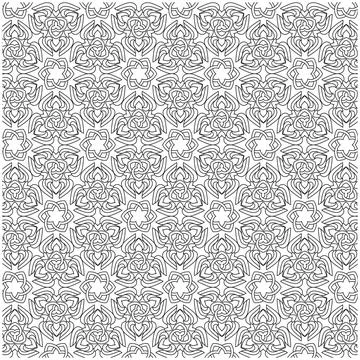 Line pattern design. Black and white vector illustrations. Coloring page Stock Illustration