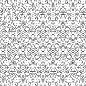 Line pattern design. Black and white vector illustrations. Coloring page Stock Illustration