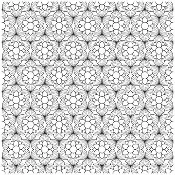 Line pattern design. Black and white vector illustrations. Coloring page Stock Illustration
