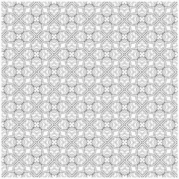 Line pattern design. Black and white vector illustrations. Coloring page Stock Illustration