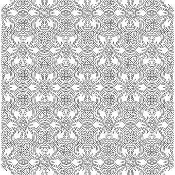 Line pattern design. Black and white vector illustrations. Coloring page Stock Illustration