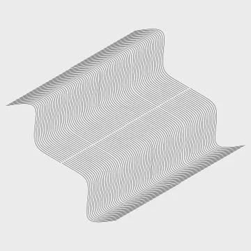 Line pattern forming an abstract object Illustrazione stock