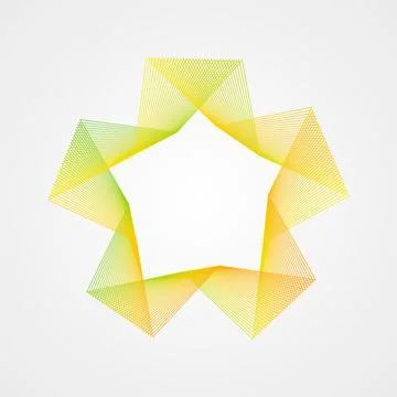 Line pattern. Stylized neon gradient guilloche frame. Stock Illustration