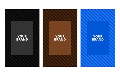 Line patterned template design for product branding Stock Illustration