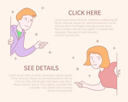 Line people set 4 Stock Illustration