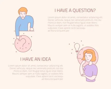 Line people set 5 Stock Illustration