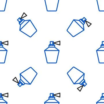 Line Perfume icon isolated seamless pattern on white background. 8 March. Int Illustrazione stock