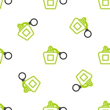 Line Perfume icon isolated seamless pattern on white background.  Vector イラスト素材