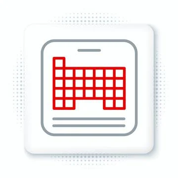 Line Periodic table of the elements icon isolated on white background. Colorful イラスト素材