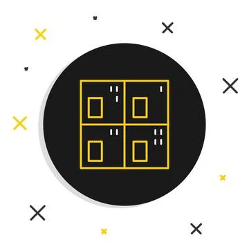 Line Periodic table of the elements icon isolated on white background. Colo.. Stock Illustration