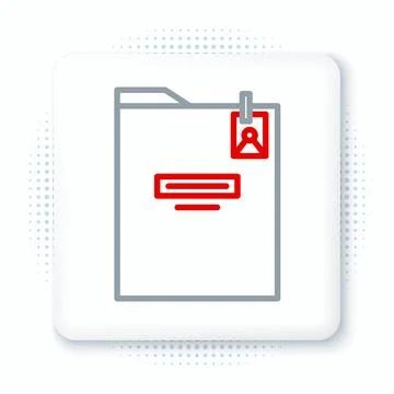 Line Personal folder icon isolated on white background. Colorful outline concept 스톡 일러스트