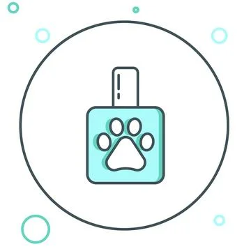 Line Pet shampoo icon isolated on white background. Pets care sign. Dog cle.. Stock Illustration