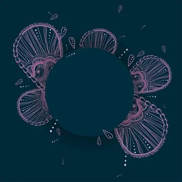 Line petal background Stock Illustration