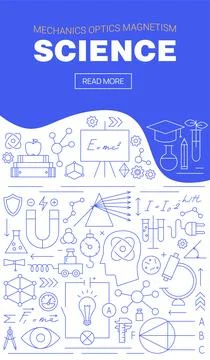 Line Physics Science Flyer Stock Illustration