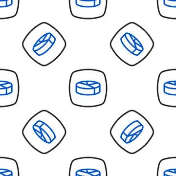 Line Pie chart infographic icon isolated seamless pattern on white background Stock Illustration