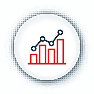 Line Pie chart infographic icon isolated on white background. Diagram chart.. Stock Illustration