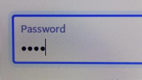 The line is the place to enter the password, and the password is entered. Stock Footage 237983429