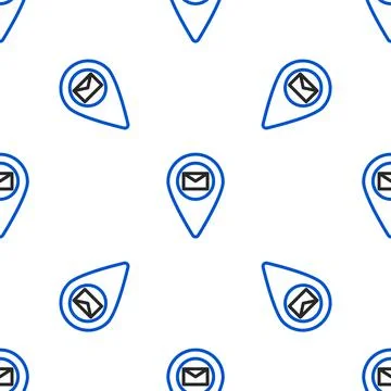 Line Placeholder on map paper in perspective icon isolated seamless pattern on Stock Illustration