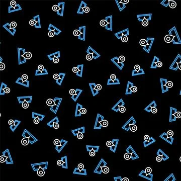 Line Placeholder on map paper in perspective icon isolated seamless pattern on Stock Illustration