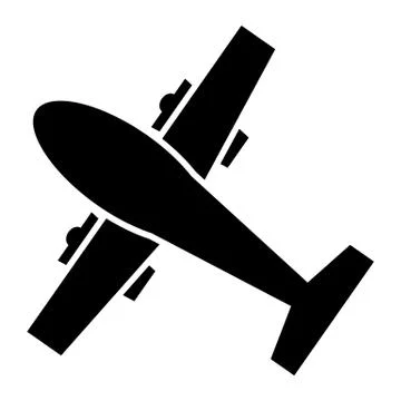 Line plane icon on white background. solid vector icon 스톡 일러스트
