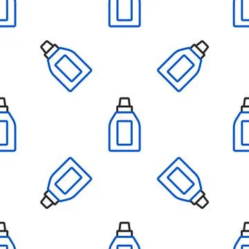 Line Plastic bottle for laundry detergent, bleach, dishwashing liquid or another Stock Illustration